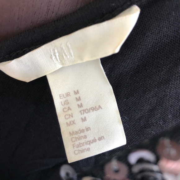 H&M EUC women’s silver bronze and black sequin tank top size medium - Picture 2 of 6